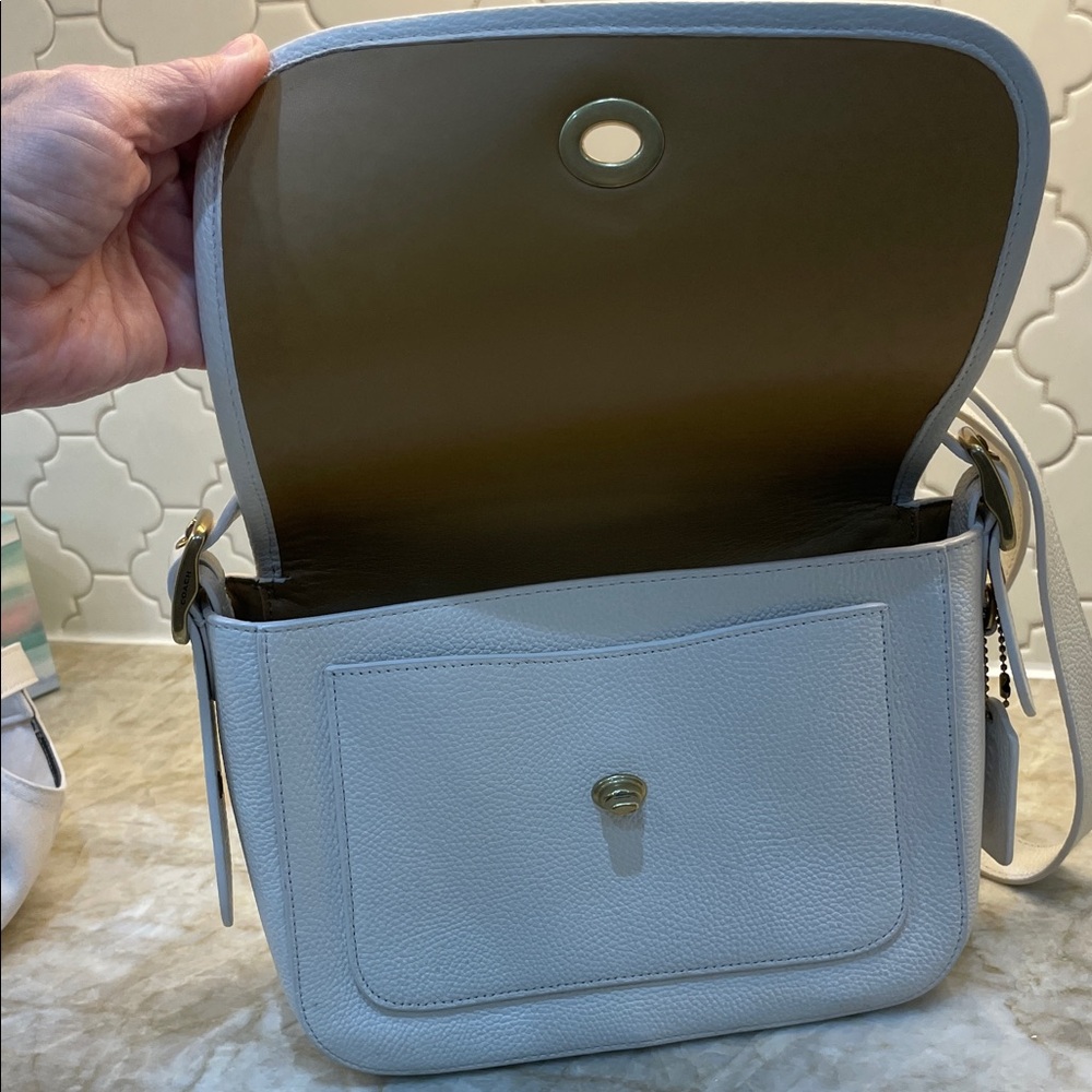 Coach Cream Crossbody Bag with Gold Accents - Picture 6 of 9